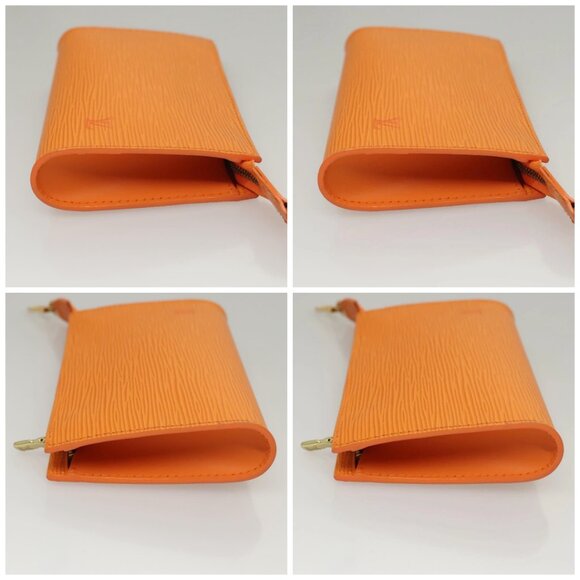 LOUIS VUITTON Epi Pouch Orange Mandarin LV Auth 115631 - Picture 16 of 16